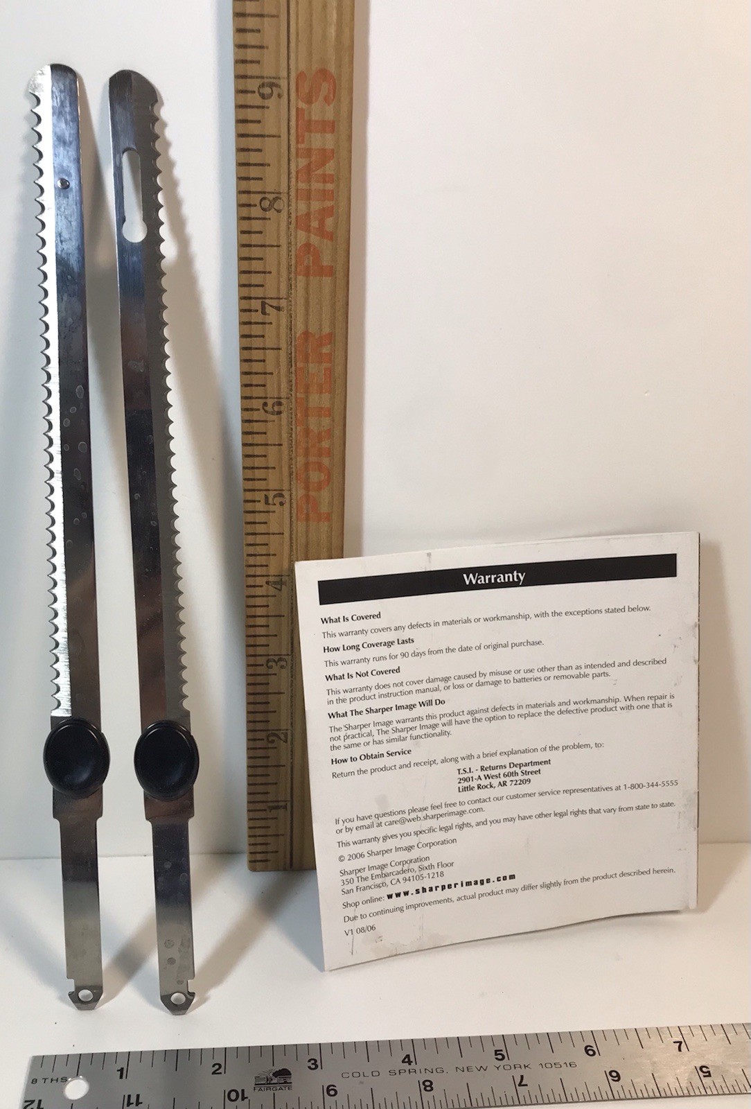 BLADES ONLY for EU081 SHARPER IMAGE Cordless Electric KNIFE + Instructions AS-IS