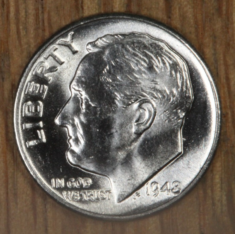 1948 (P) Roosevelt Dime 10¢ - BU - Choice to Gem Uncirculated