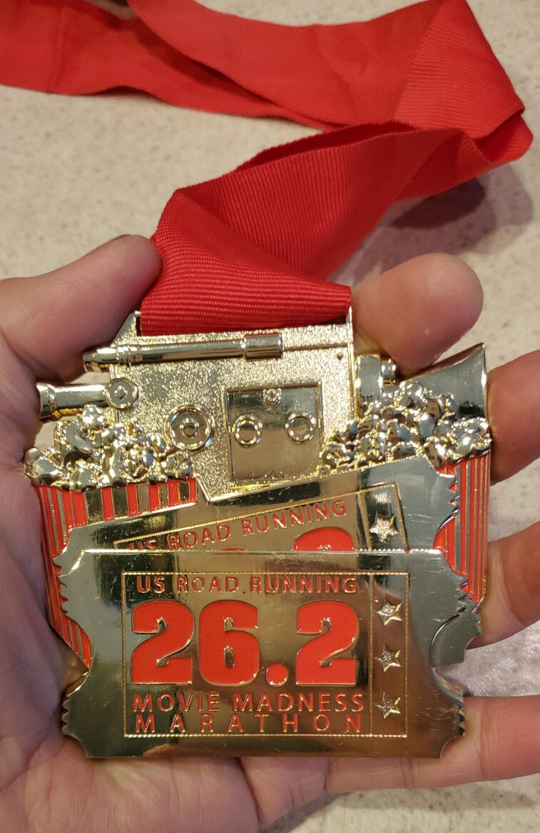 US Road Running 26.2 Movie Madness Marathon medal heavy run - free shipping