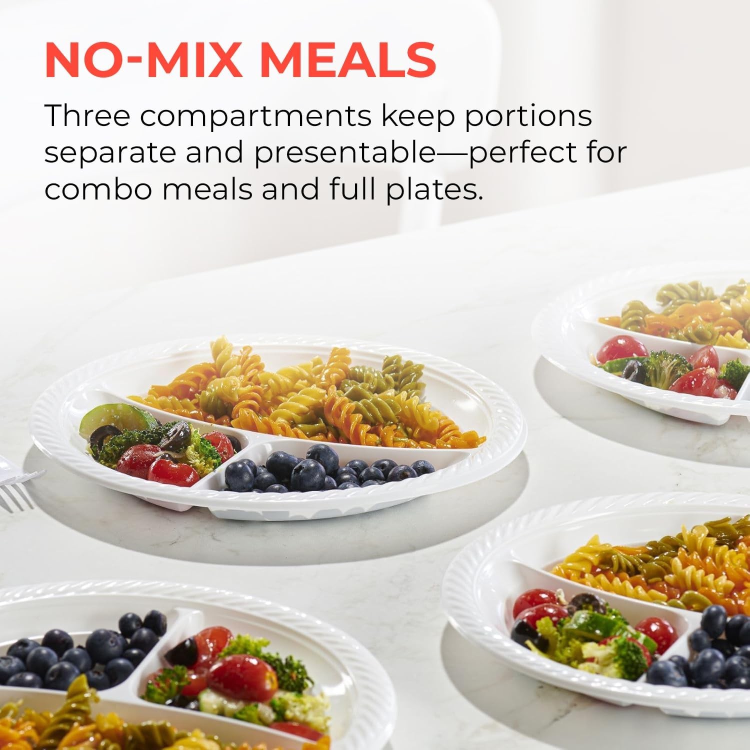 Soak-Proof 9-Inch Foam Plates – Heavy-Duty for All Occasions, 60 Pack
