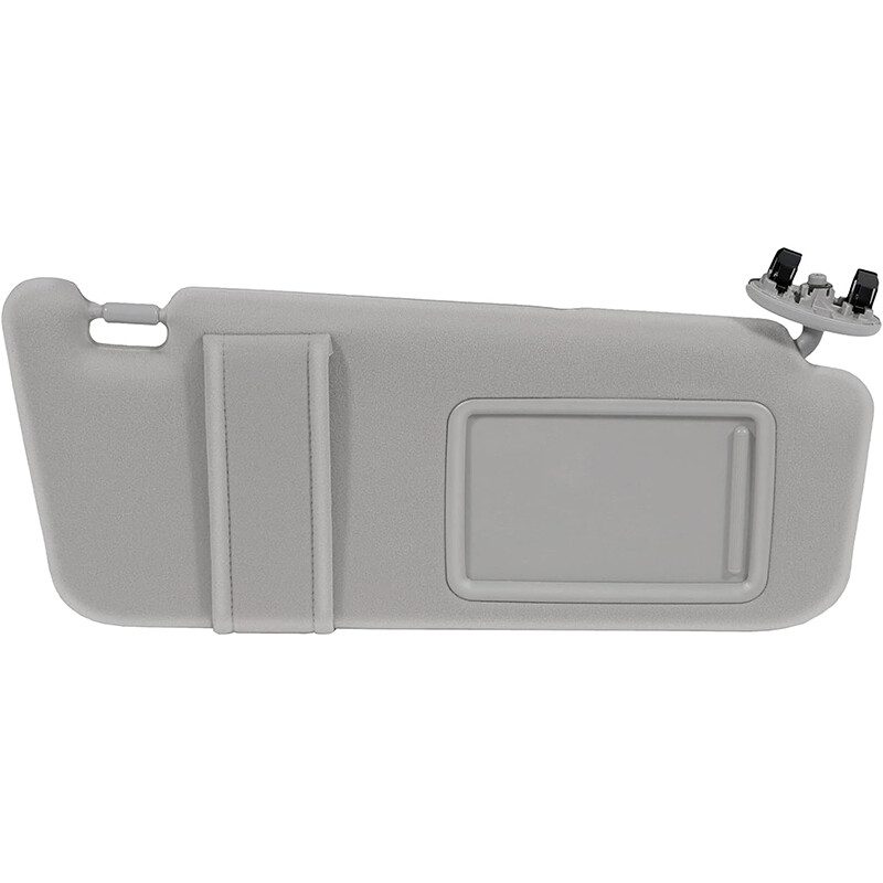 Passenger Side Sun Visor for 2007-2011 Toyota Camry Without Sunroof Light Gray