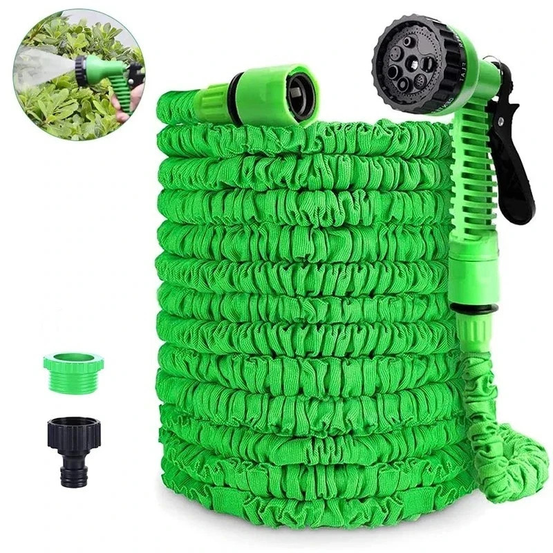 Expanding Expandable Flexible Garden Water Hose w Spray Nozzle 25, 50, 75, 100FT