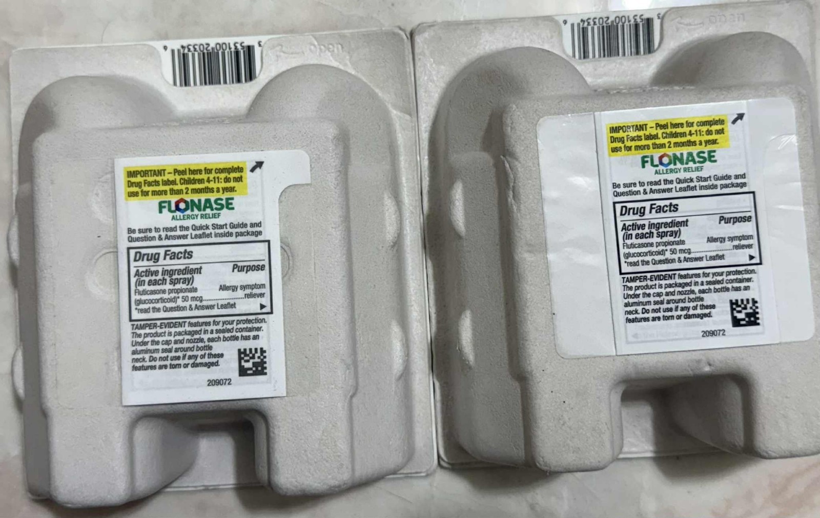 LOT OF 2 Flonase Allergy Relief 2 x 144 Sprays EXP2026+ NEW SHIP