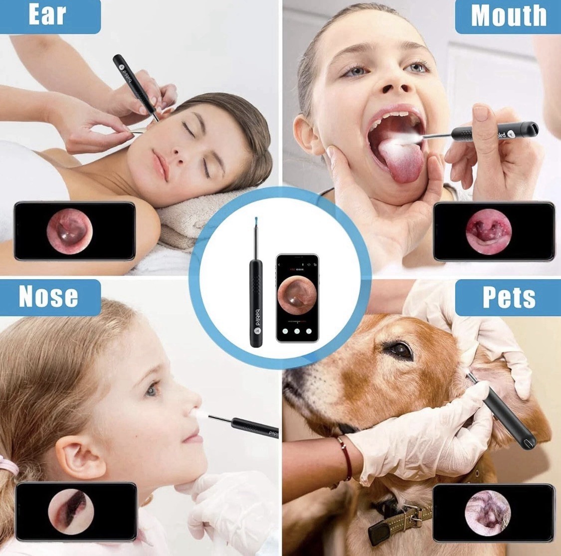 Wireless Ear Wax Removal Tool Camera HD Visual Otoscope Earpick
