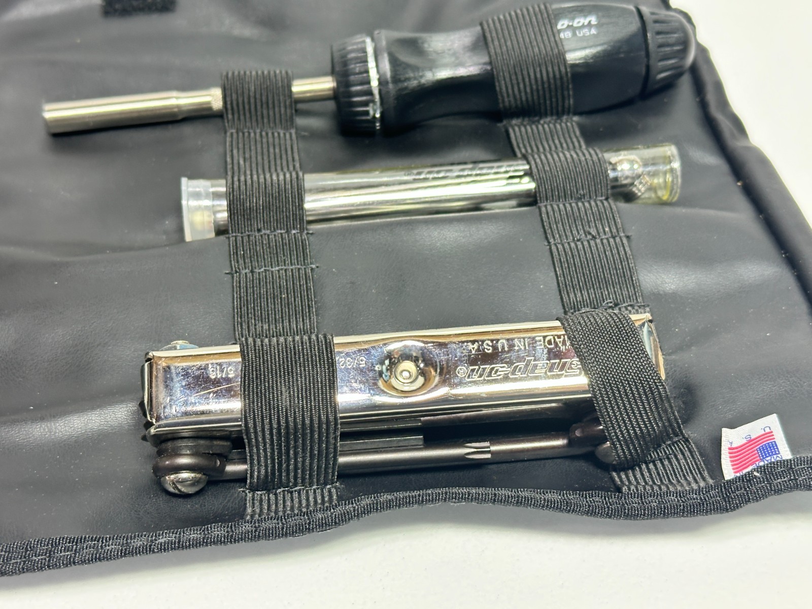 Harley Davidson Snap-On Tools USA SSX2028 Tool Screwdriver Kit Leather Pouch Bag