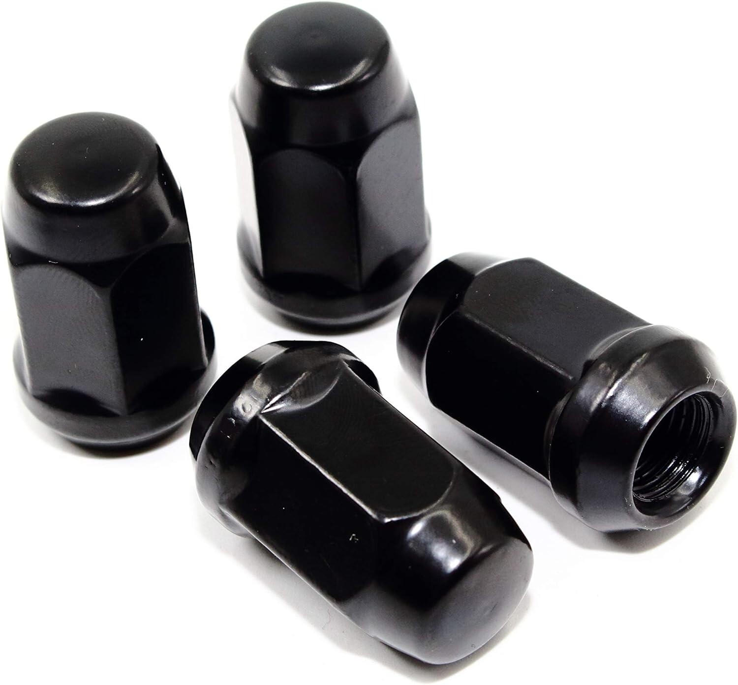 Set 20 12x1.5 Black Acorn Tuner Lug Nuts for Ford Fusion Focus Escape MKC MKZ