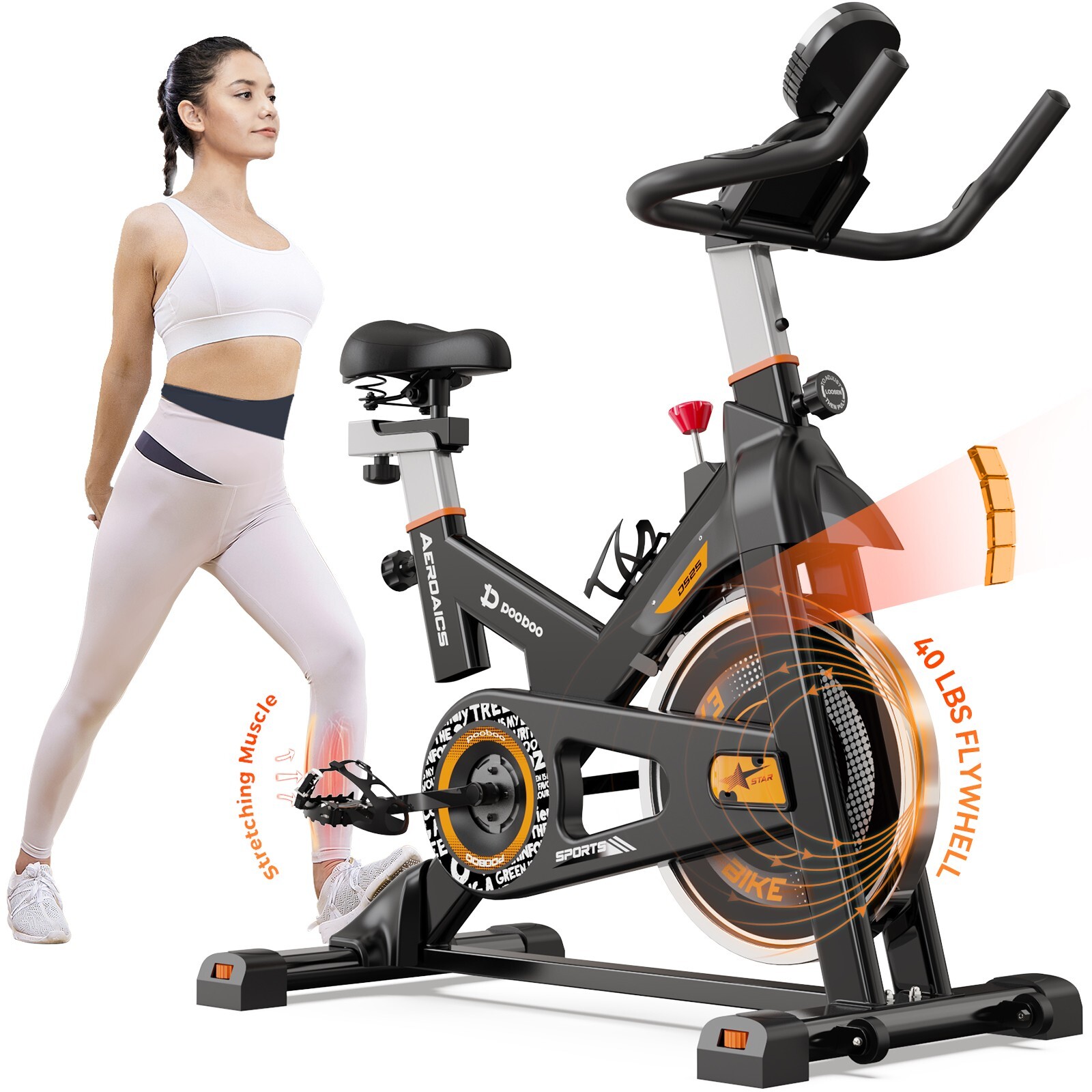 Indoor Cycling Bike Exercise Bike Stationary Bike Bicycle Cardio Workout Bike