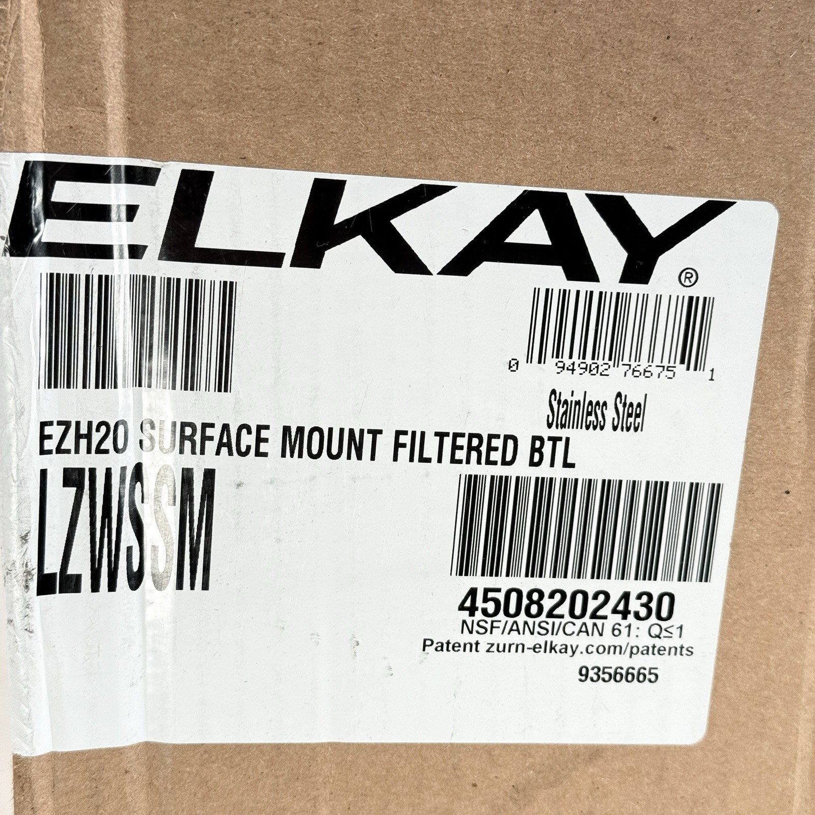 Elkay LZWSSM EZH2O Surface Mount, Filtered, Bottle Filling Station, Non-Refrig