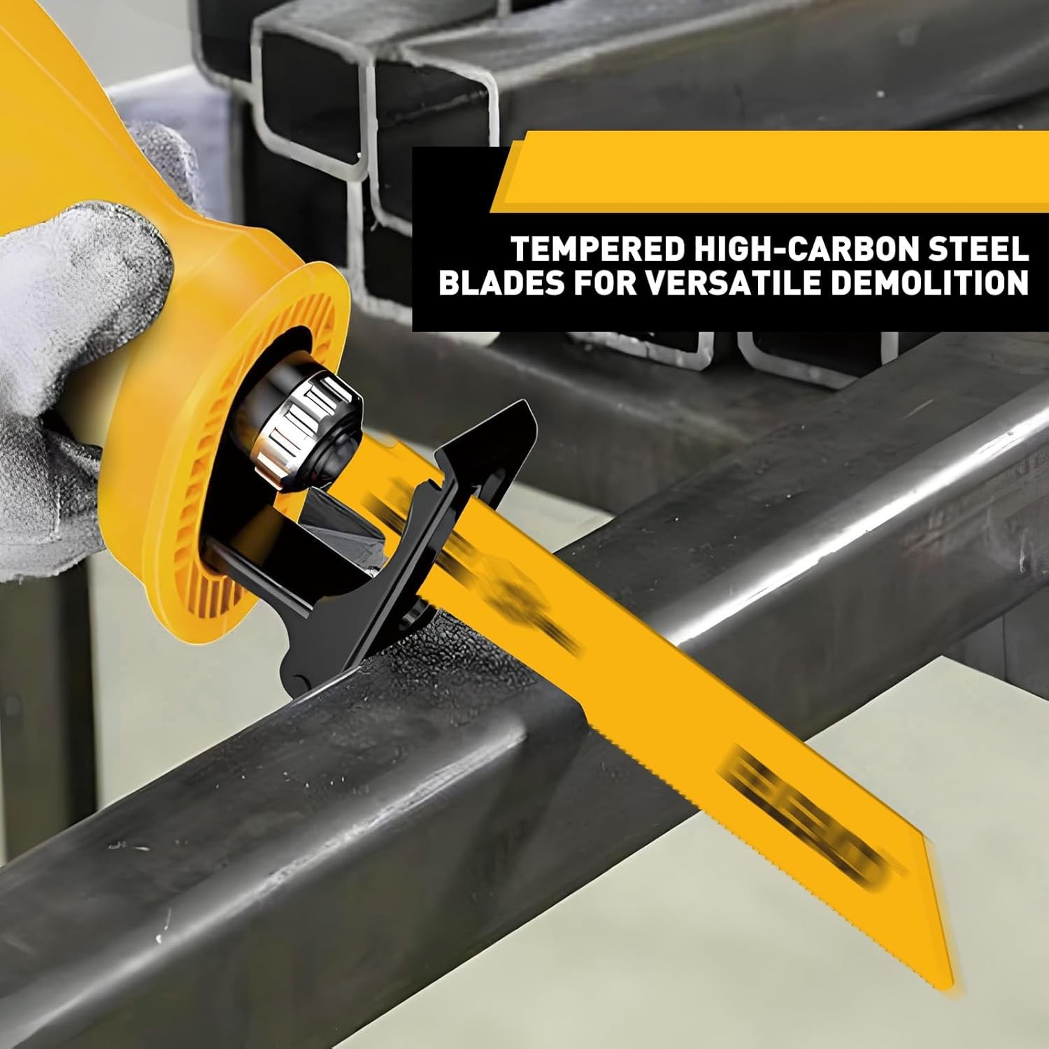 10-Piece Bi-Metal Reciprocating Saw Blade Set, Premium 6 & 8 Inch Wood & Metal C