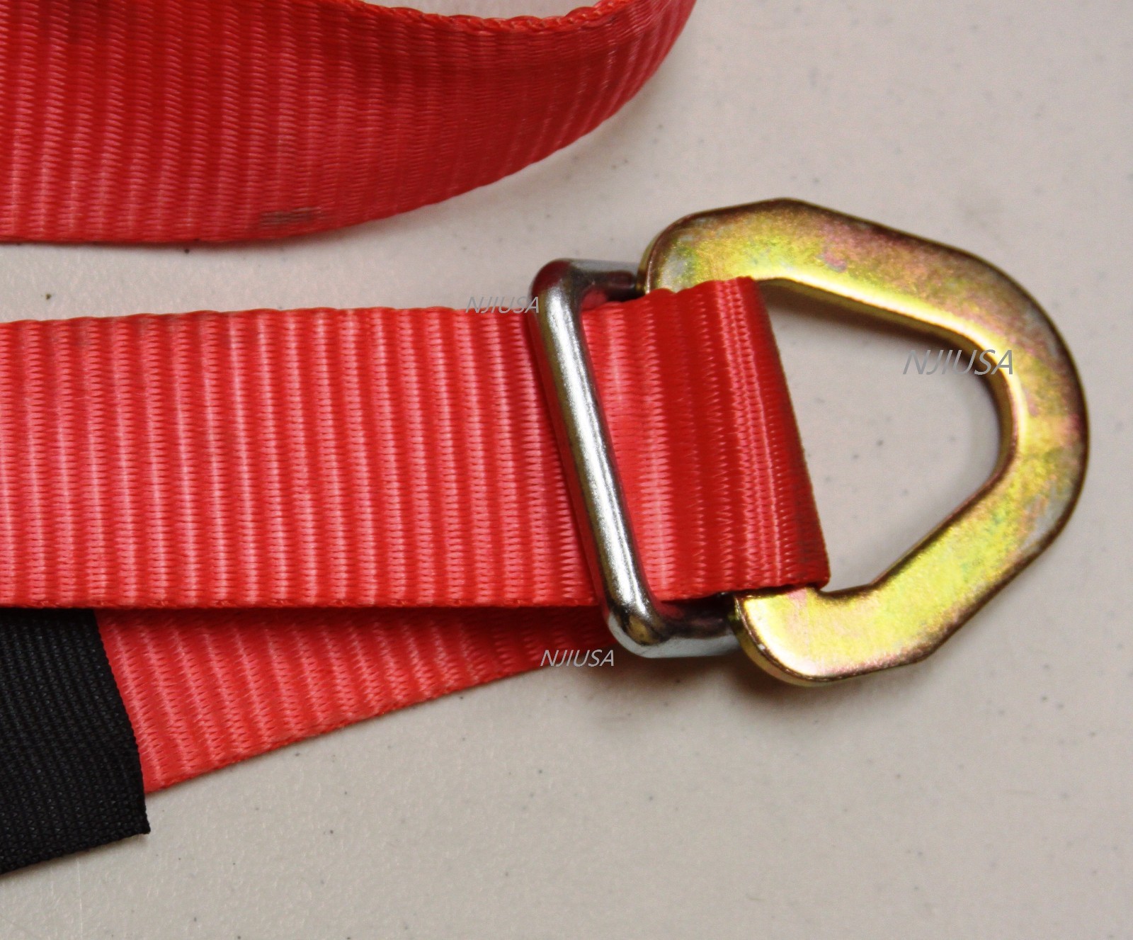 4x Sets Car Hauler Trailer Auto Tie Down Ratchet Tow Kit w/ 36" Axle Straps RED