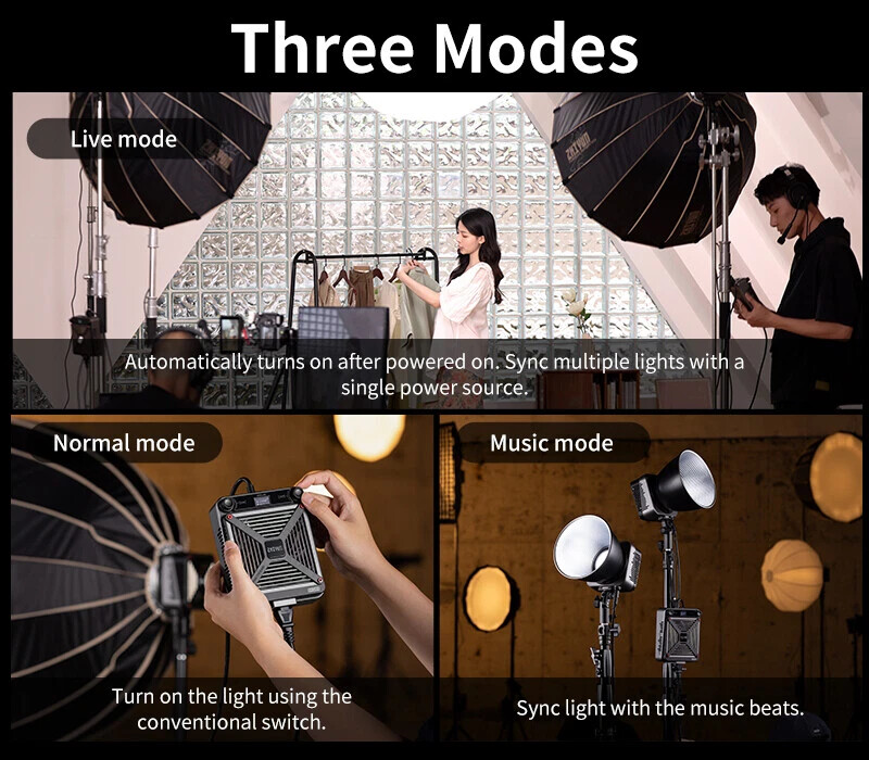 ZHIYUN Light Molus G200 300W LED Video Light Bowens Mount Photography Lighting