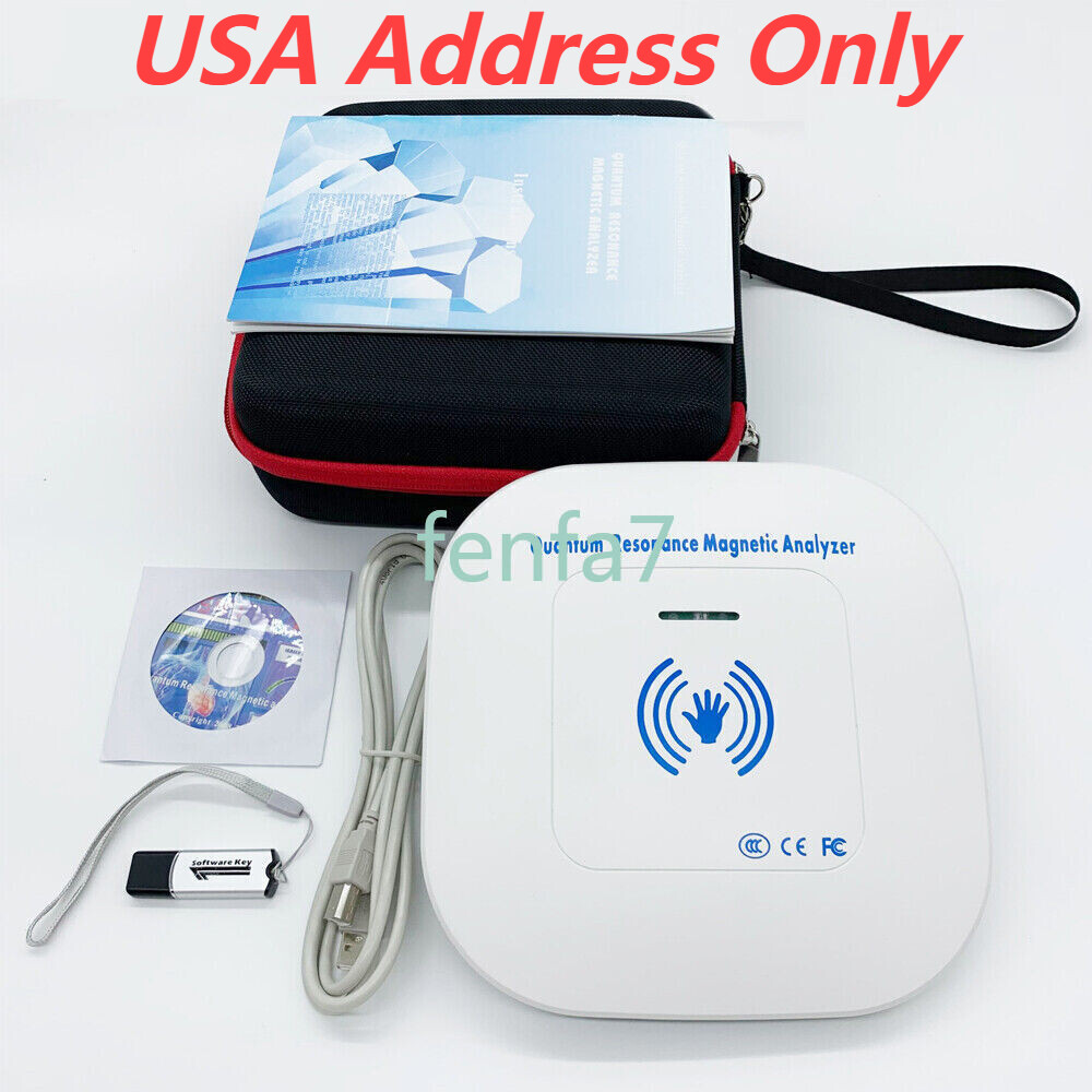 USA Drop Shipping 2024 White Hand Touch Quantum Magnetic Resonance Body Analyzer