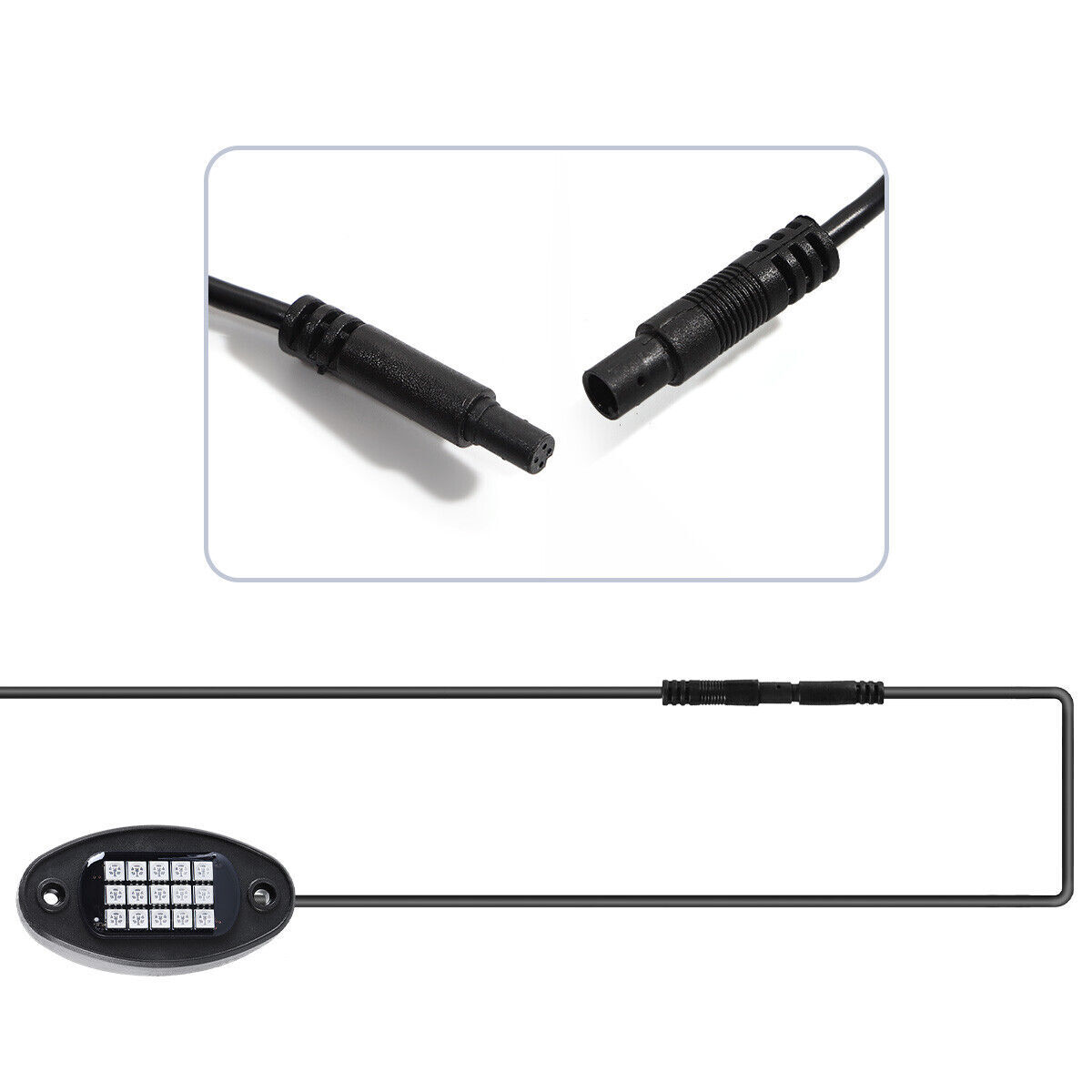 4x RGB LED Pods Rock Lights Kit Underbody Neon Light Fit Ford F-150 F-250 F-350