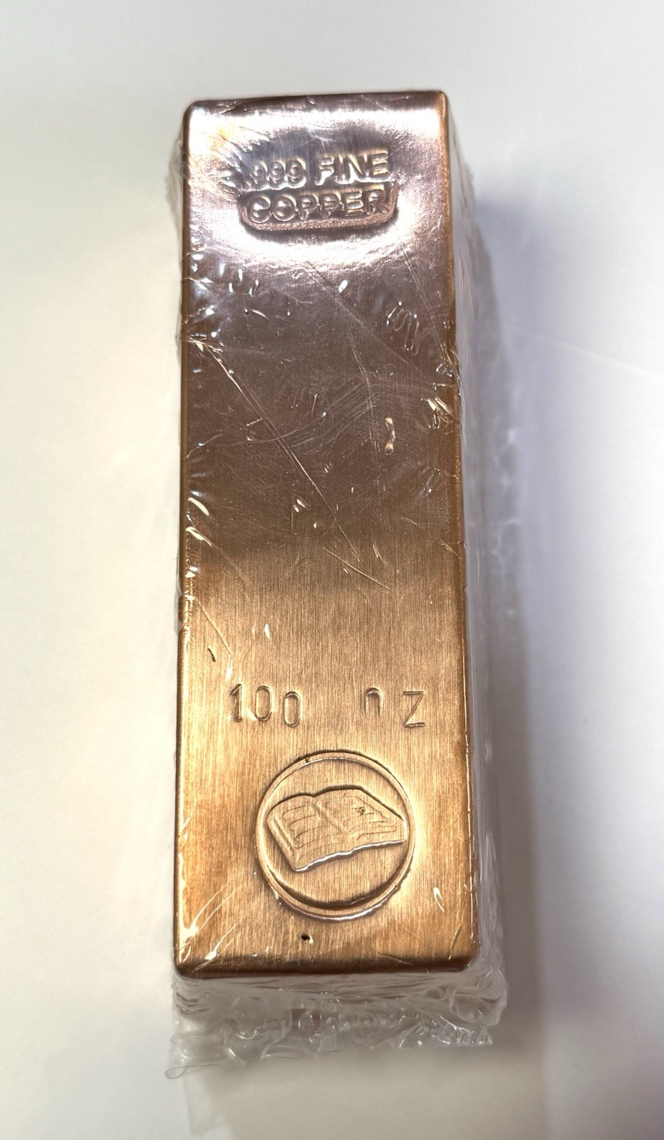 Beautiful 100 Oz Solid .999 Poured  Copper  Bar - Polished!