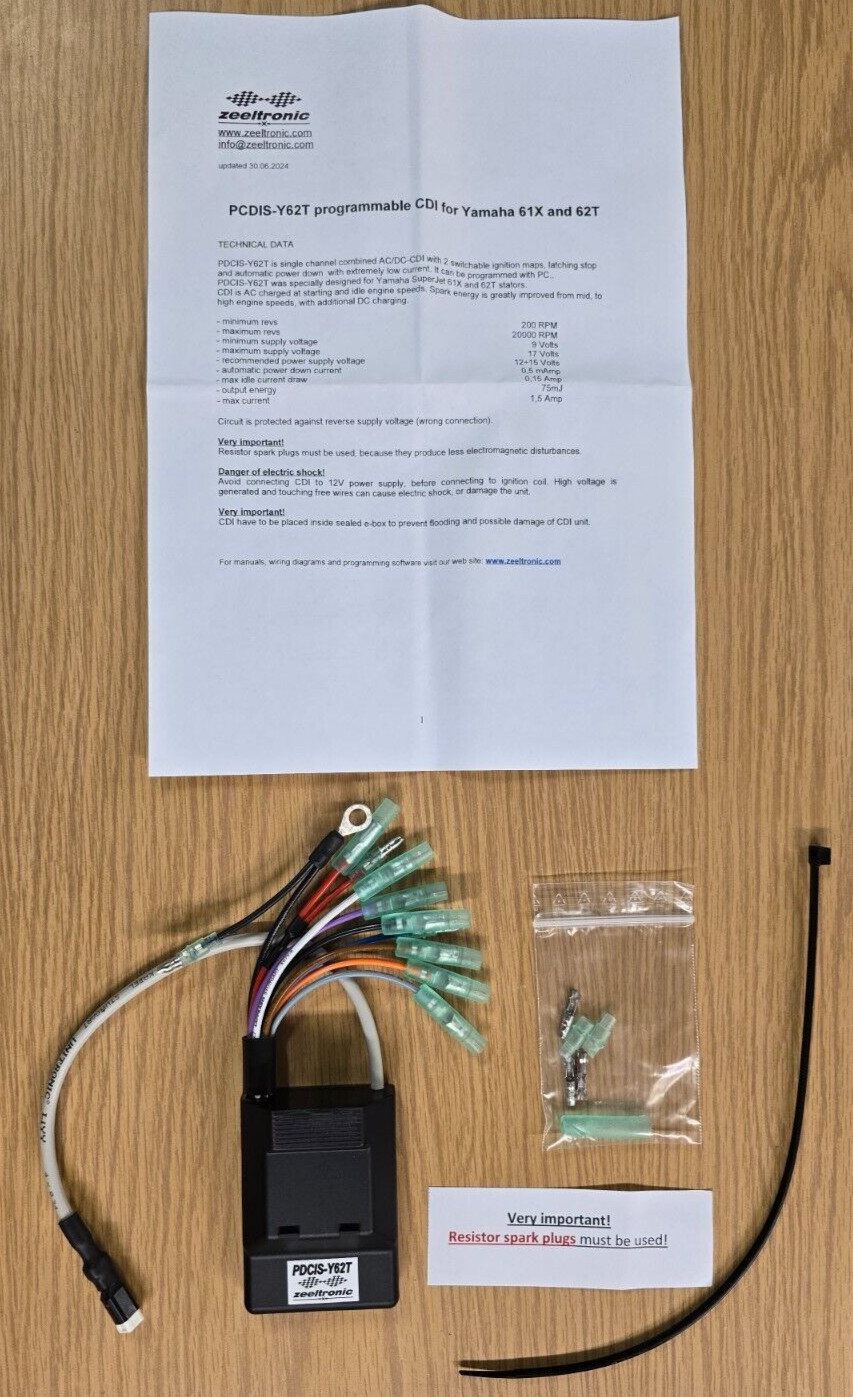 Zeeltronic CDI Programmable Ignition PDCIS-Y62T HRS Yamaha 650 701 51x 62t