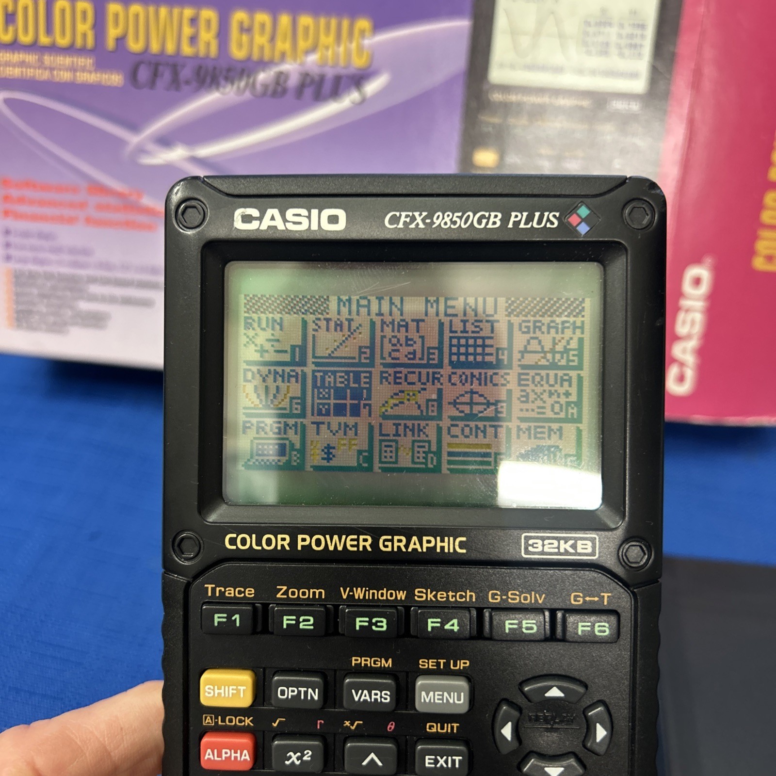 Casio Colour Scientific Calculator Graphing CFX-9850GB PLUS Complete Manual Box