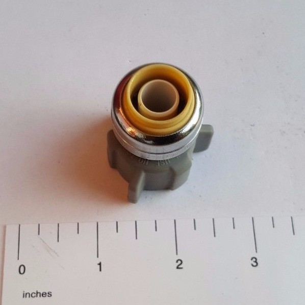 10 PIECES 1/2" PUSH FIT X 1/2" FIP FAUCET STRAIGHT CONNECTOR, LEAD FREE BRASS