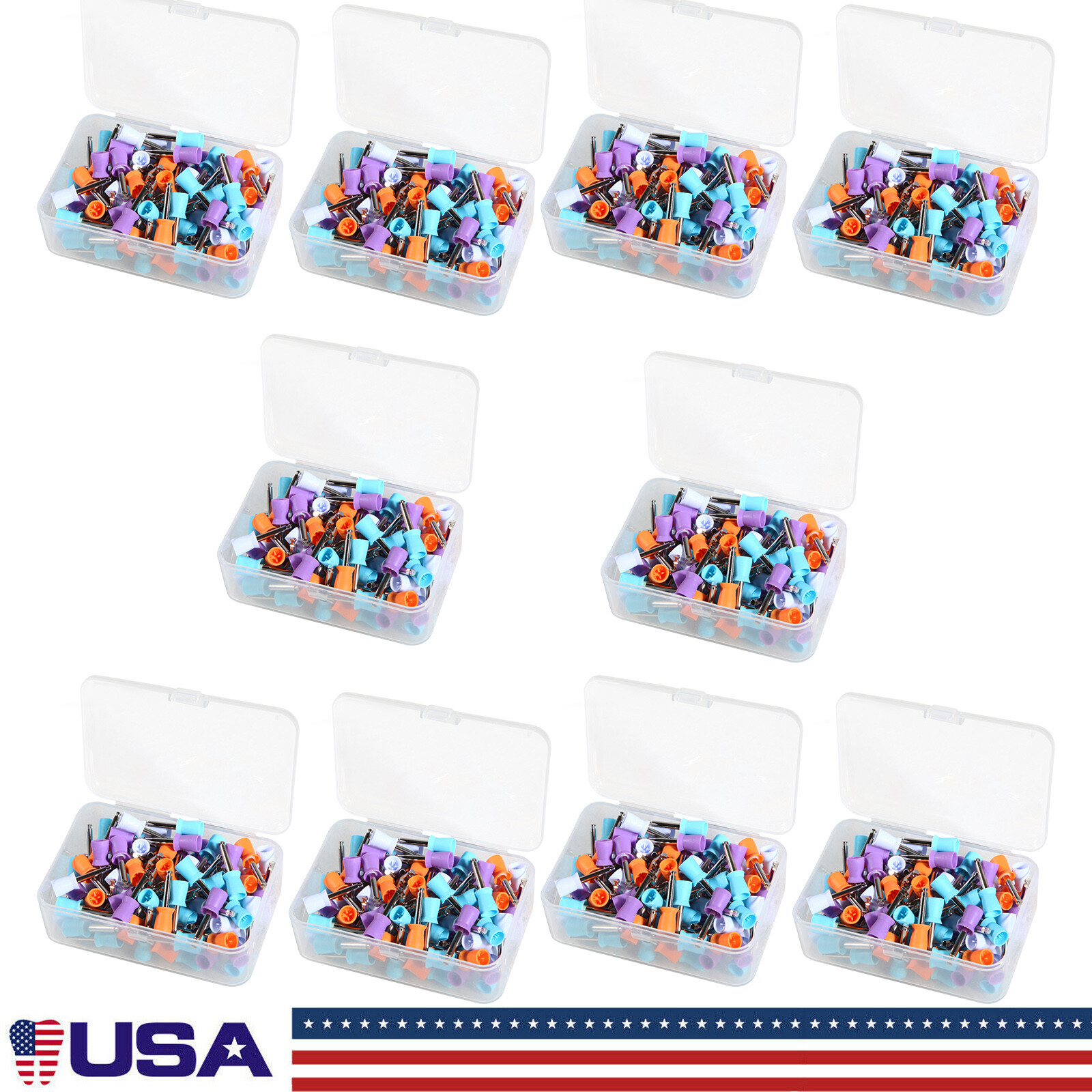 100-1000*Dental Rubber Prophy Tooth Teeth Polish Polishing Cups Latch Type Brush