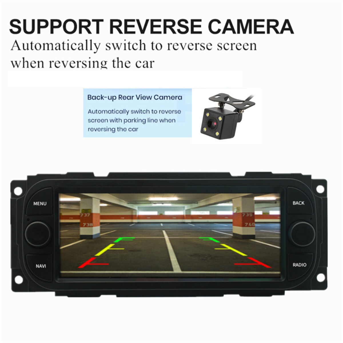 Touch Screen Car Radio Player BT SWC W/Cam Fit For Chrysler PT Cruiser 2000-2006