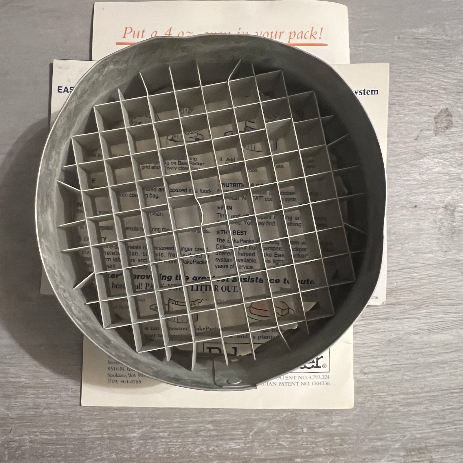 Vintage Bakepacker Ultra-Light Backpacking Camping Oven Portable Cooking Baking