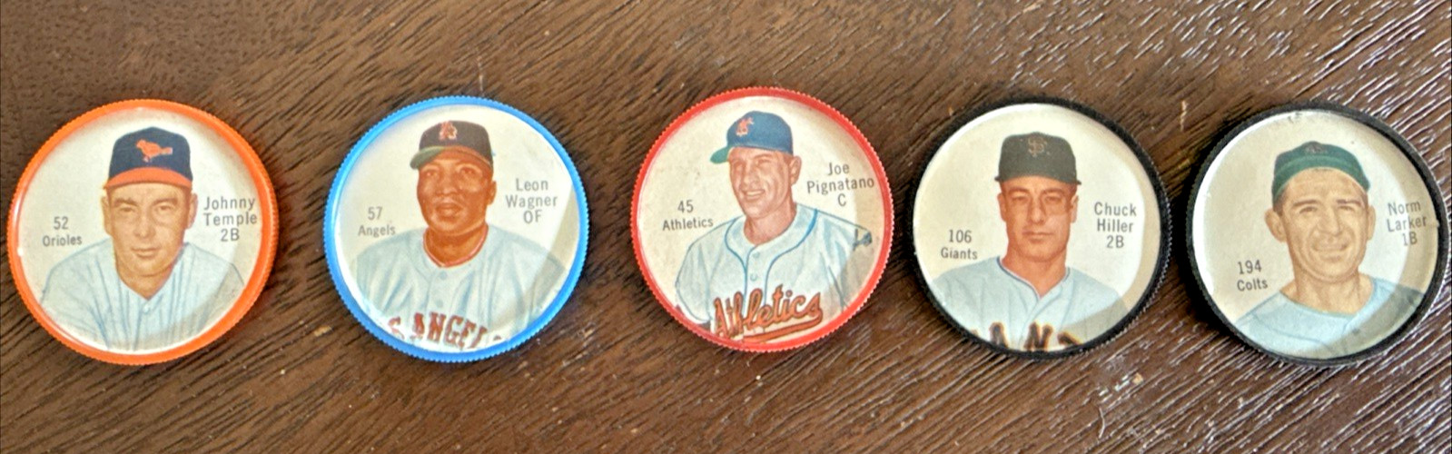 1962/1963 Salada Tea Junkett Baseball Coins Lot 32 Kaline Aaron Robinson Wilhelm