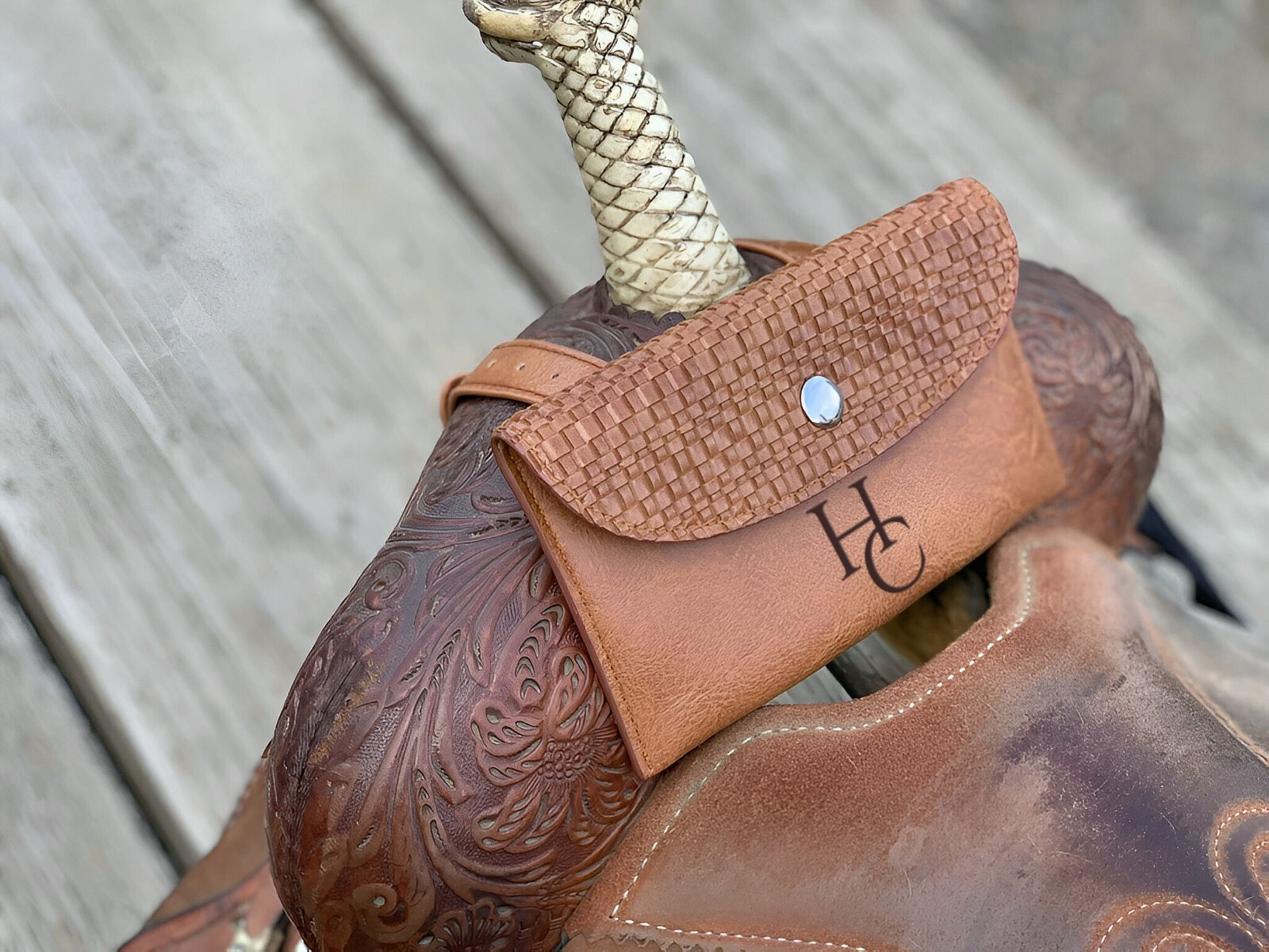 Personalized Saddle Pouch, Original Design, Saddle Phone Holder Bag, Horse Gifts
