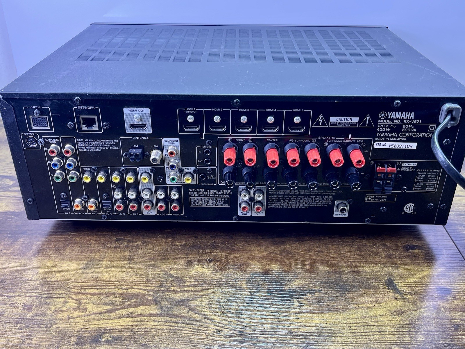 Yamaha RX V671 7.1 Channel 90 Watt/Channel AV Receiver HDMI Network Home Theater