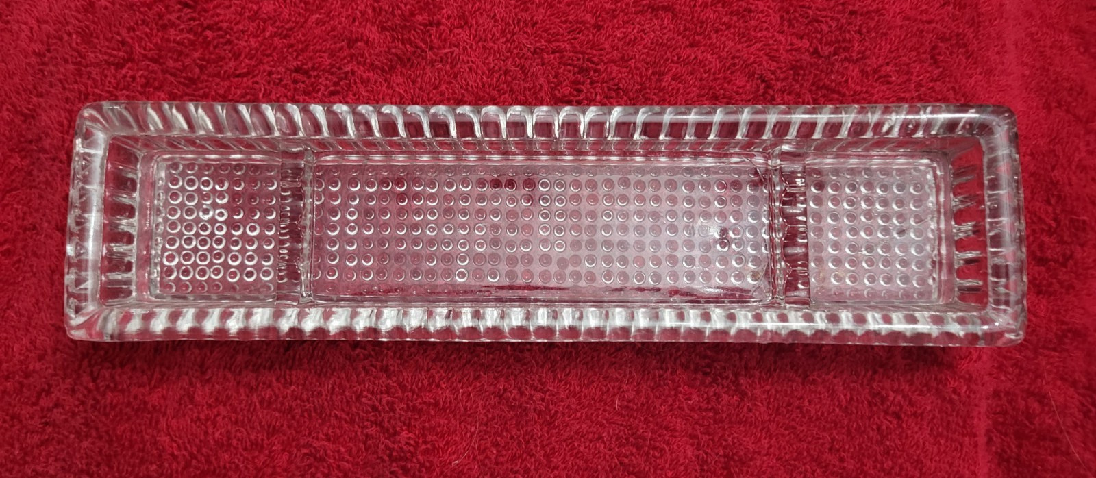 Vintage Glass Fountain Pen Rest ~ Desk Tray Display Holder ~ or ASHTRAY