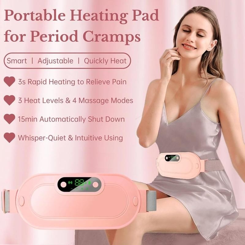 Heating Pad for Period Cramps,Portable Cordless Fast Heated Pad,Belly Wrap Belt
