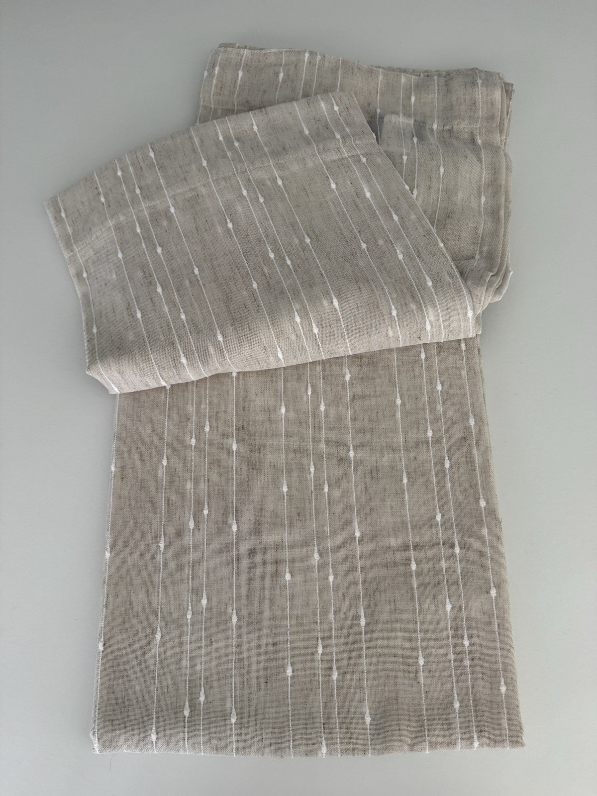 New Ralph Lauren Window Curtains 2 Panels Natural 54 x 96 Linen Back Tab Marley