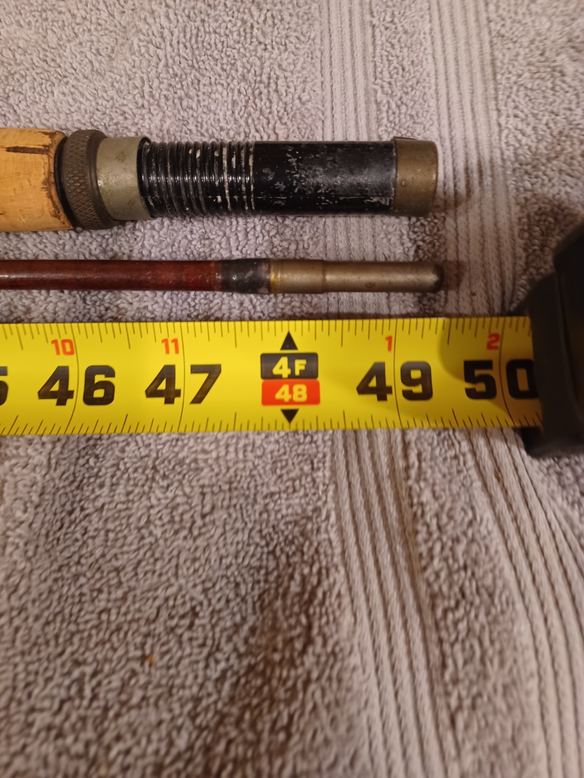 Vintage Montague Holloglass 8 1/2 FT 2 Piece Fly Fish Rod. missing one eye.