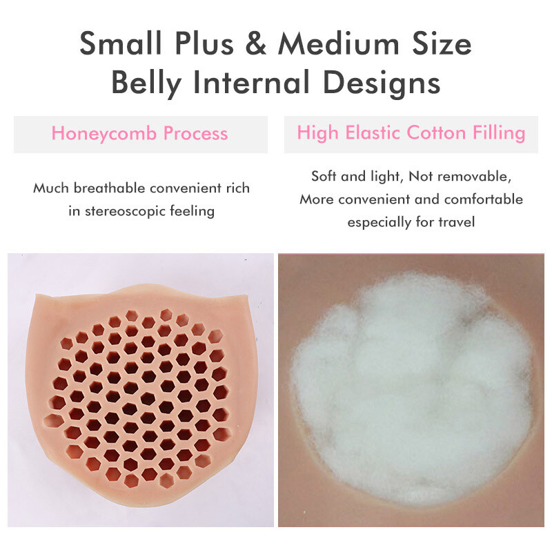 Roanyer Silicone Pregnant Belly Fake Belly Bump all months for Crossdresser