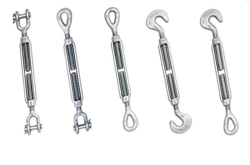 Forged, Hot Dipped Galvanized Open Turnbuckles, Imported