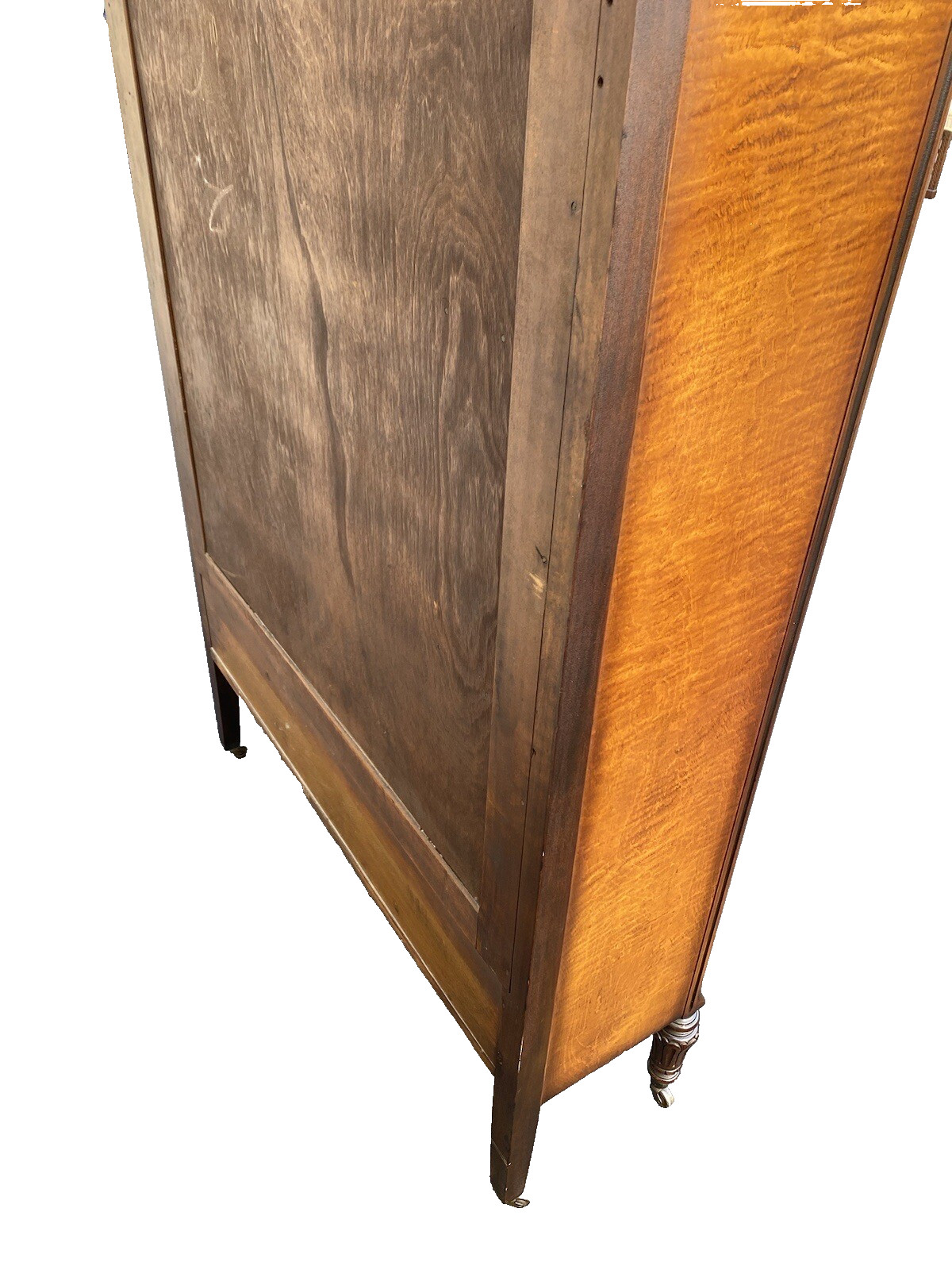 64922 Inlaid Walnut Chifferobe High Chest Dresser