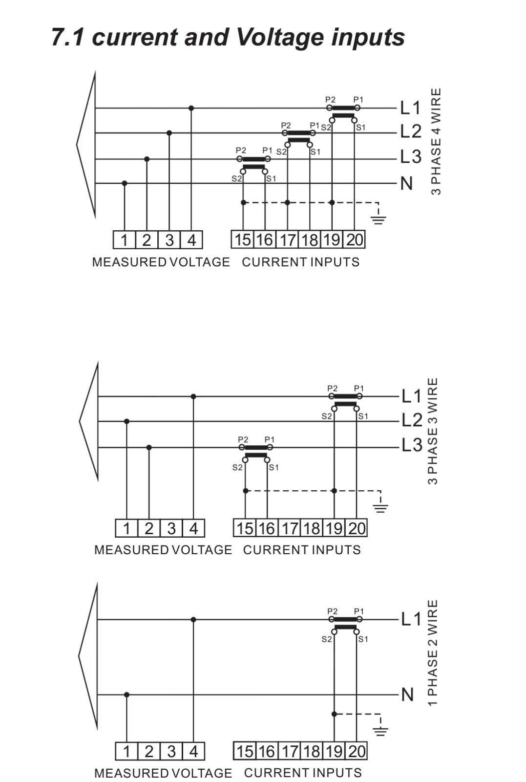 Smart energy meter KWH Volts Amps / Electric Submeter 3+CTs