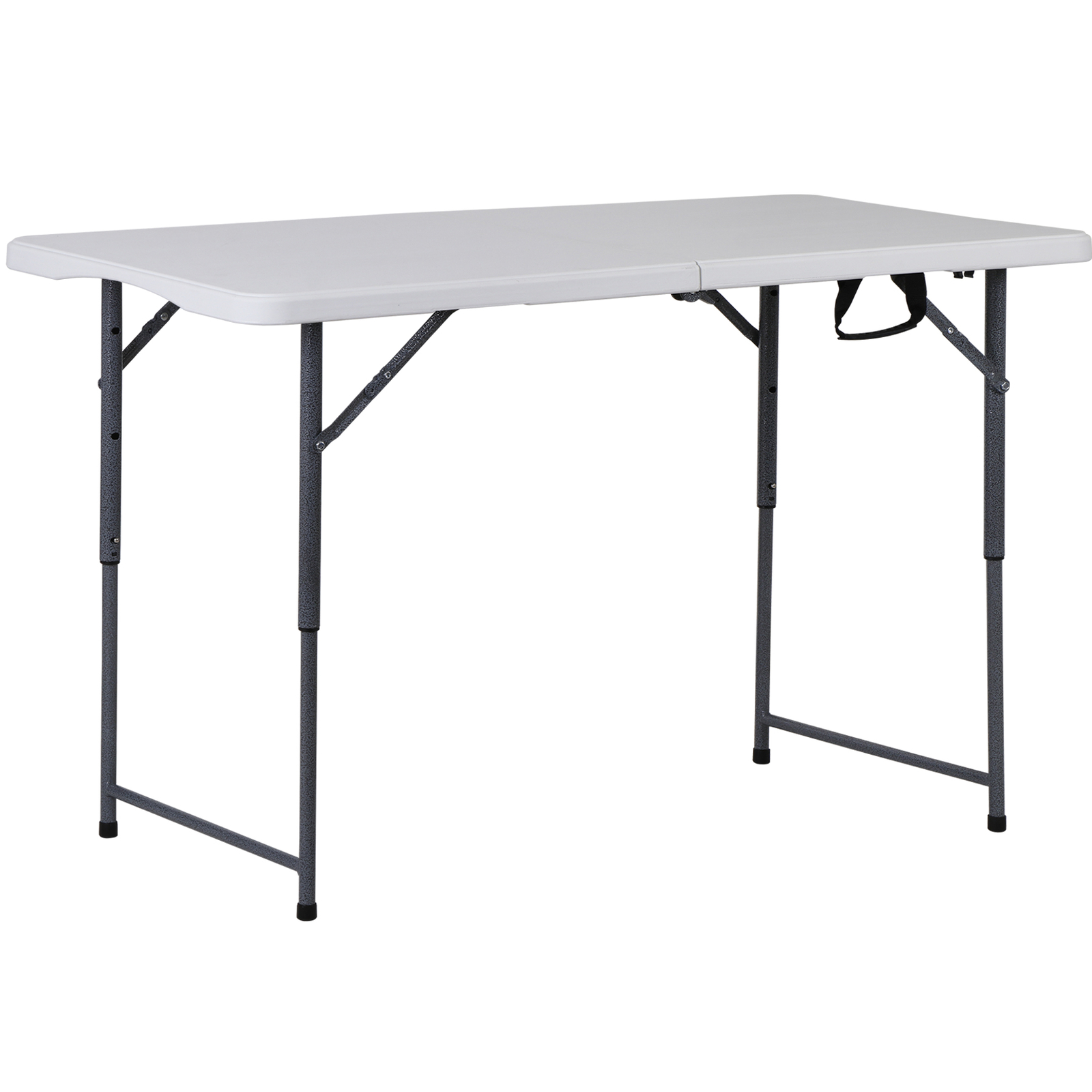 4FT Folding Table Heavy Duty Plastic Foldable Table Banquet Table w/Handle Lock