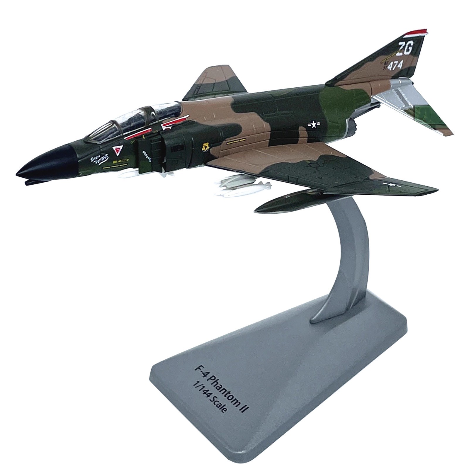 Brand New 14cm Diecast Alloy 1/144 USAF F-4 Phantom II Fighter Model Toy Gift