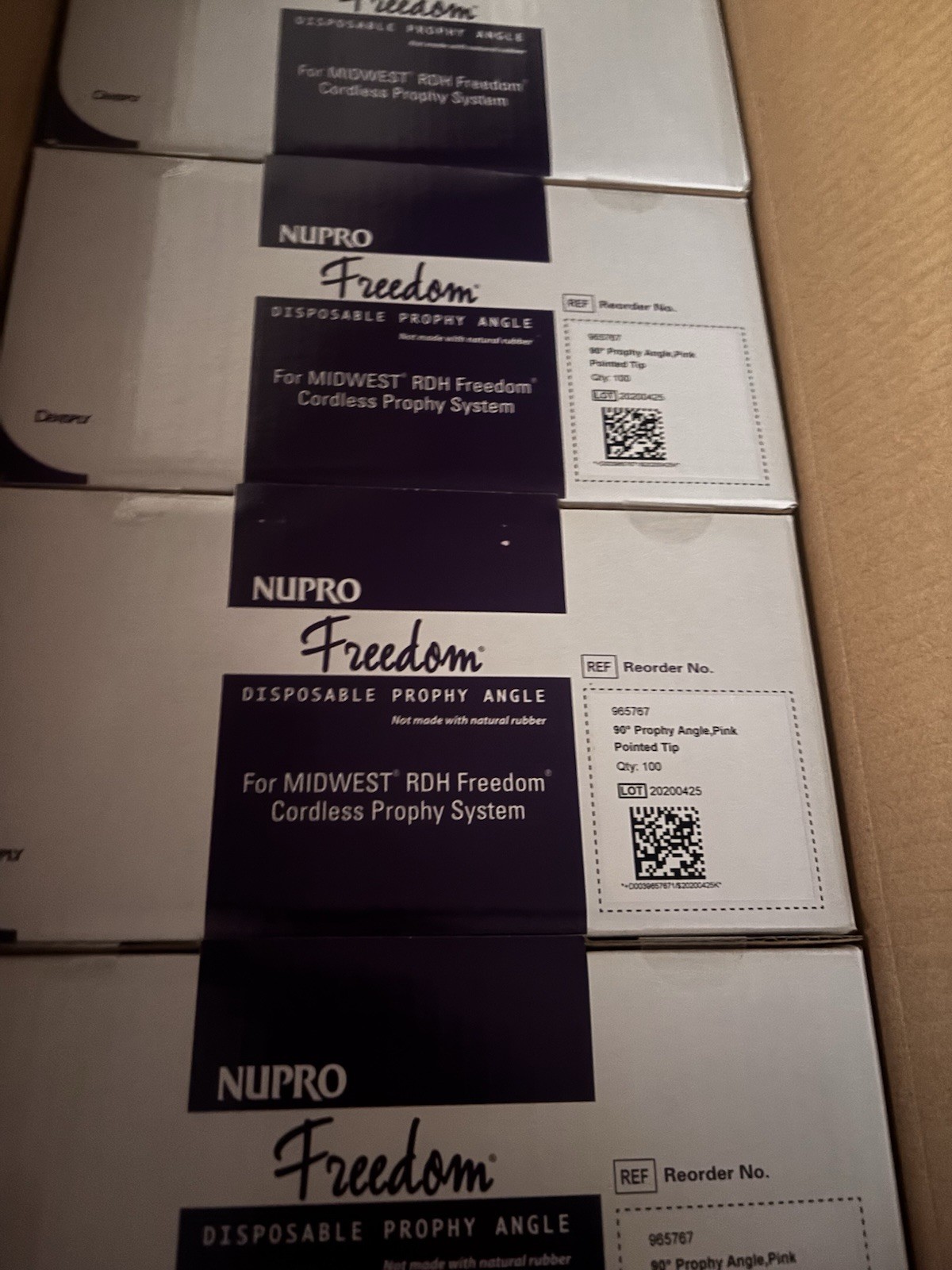 Nupro Freedom - Spiral Cup Contra Prophy Angle - LAVENDER - 965767 100 Pack