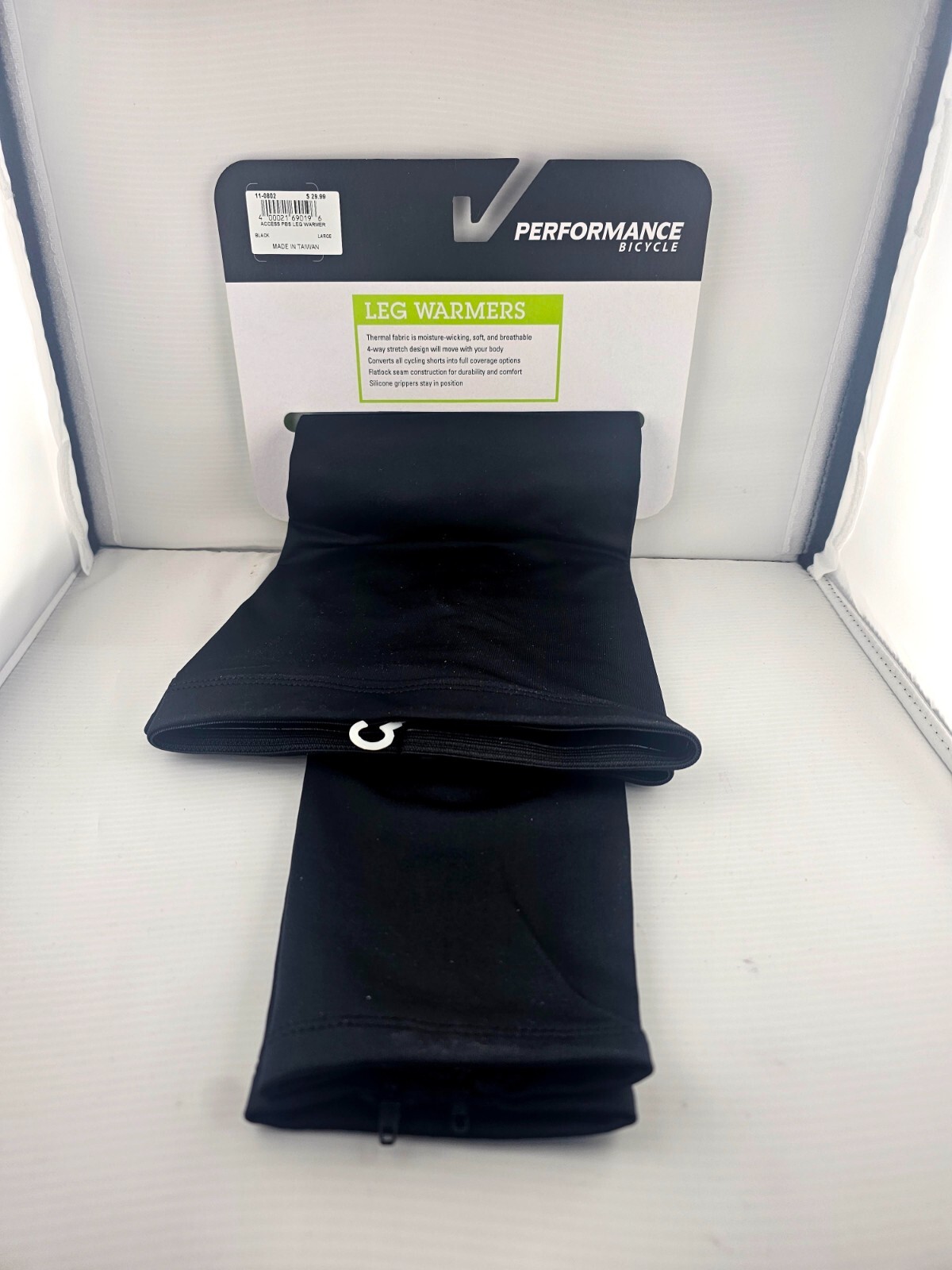 Performance Leg Warmers (Black) Size Large , 1 pair