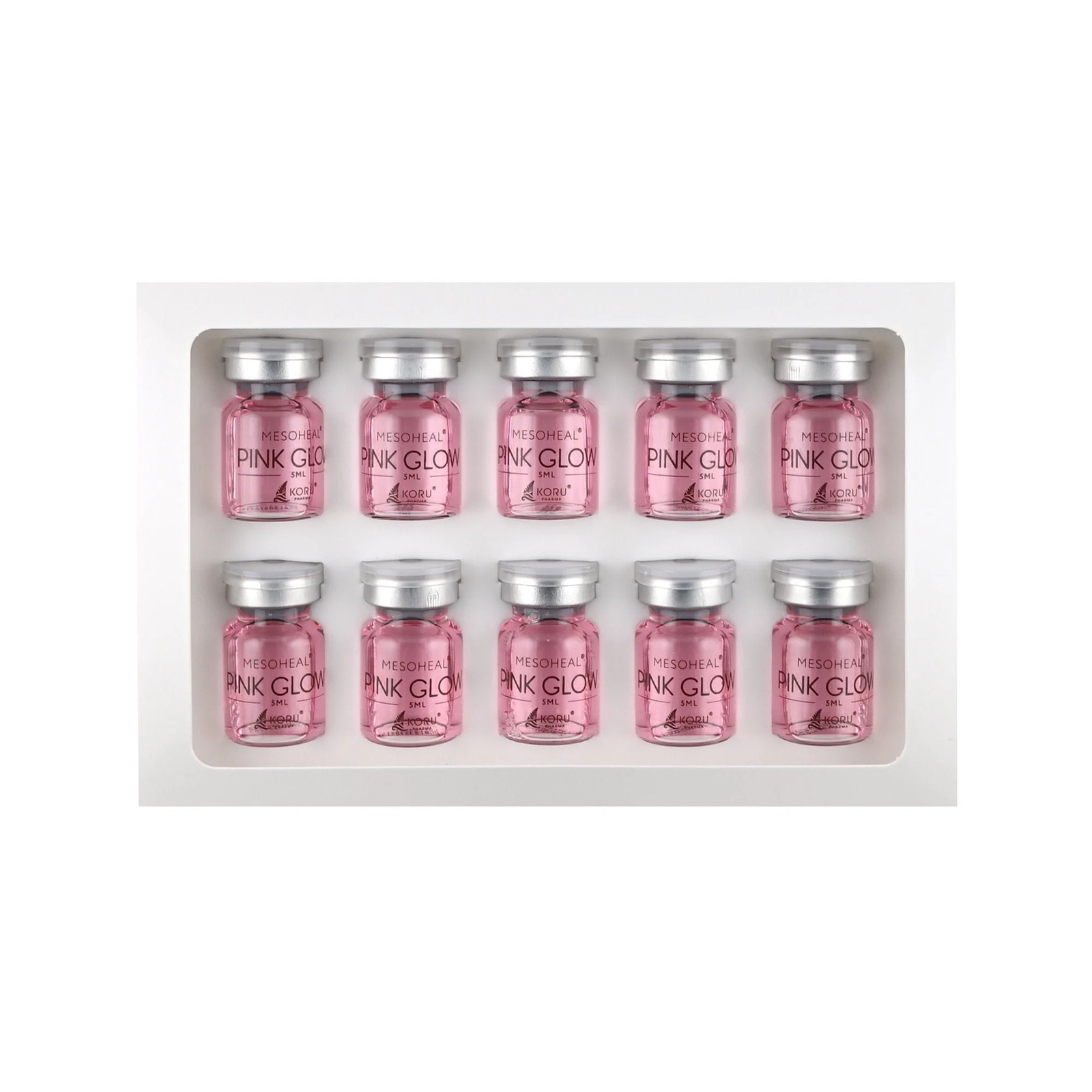 Mesoheal Pink Glow Whitening Cocktail with Peptides and Glutathione K-Beauty