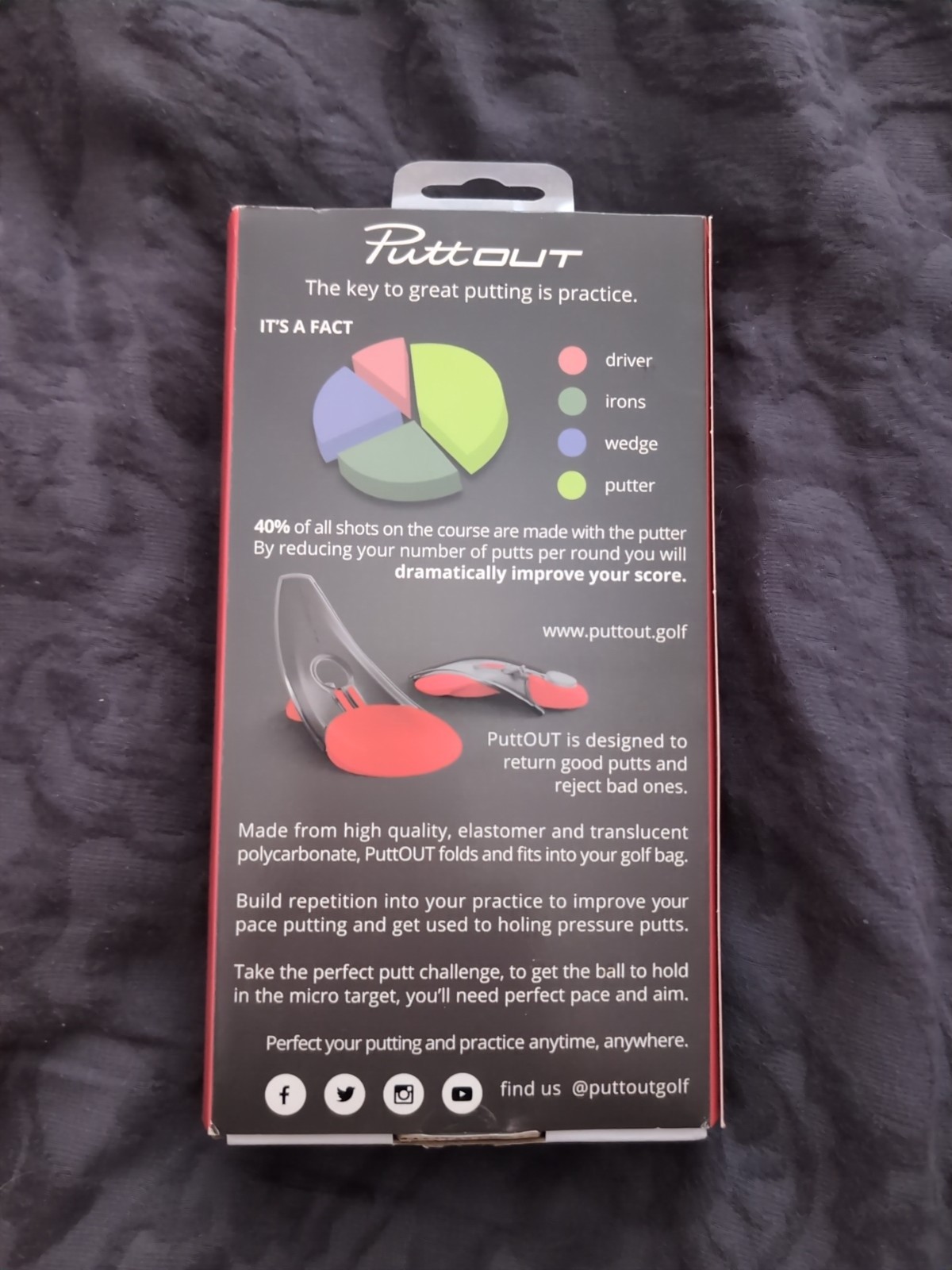 PuttOut Pressure Putt Trainer - New In Box Perfect Your Golf Putting Sealed