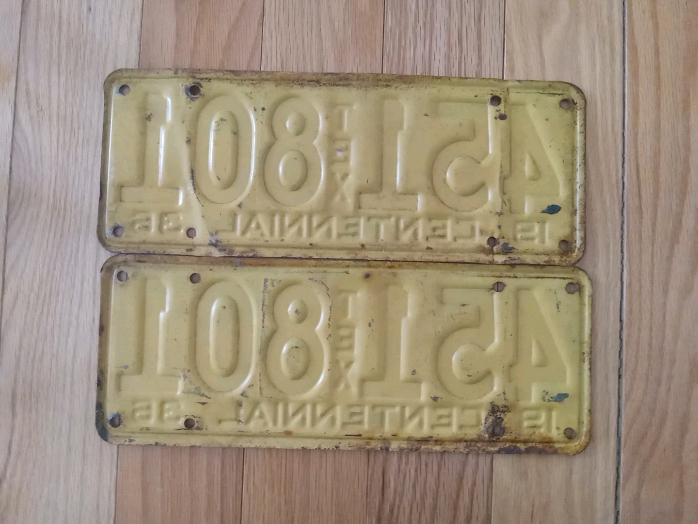 1936 TEXAS PASSENGER LICENSE PLATES