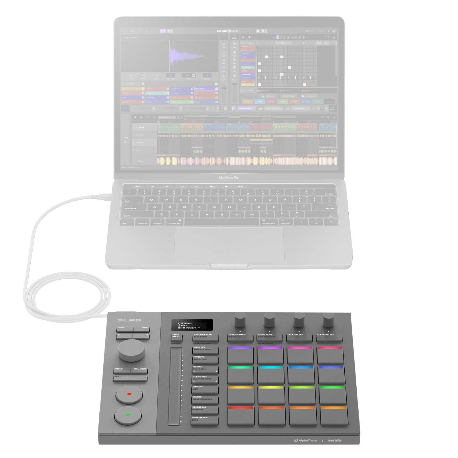 AlphaTheta SLAB Music Production Controller for Serato Studio