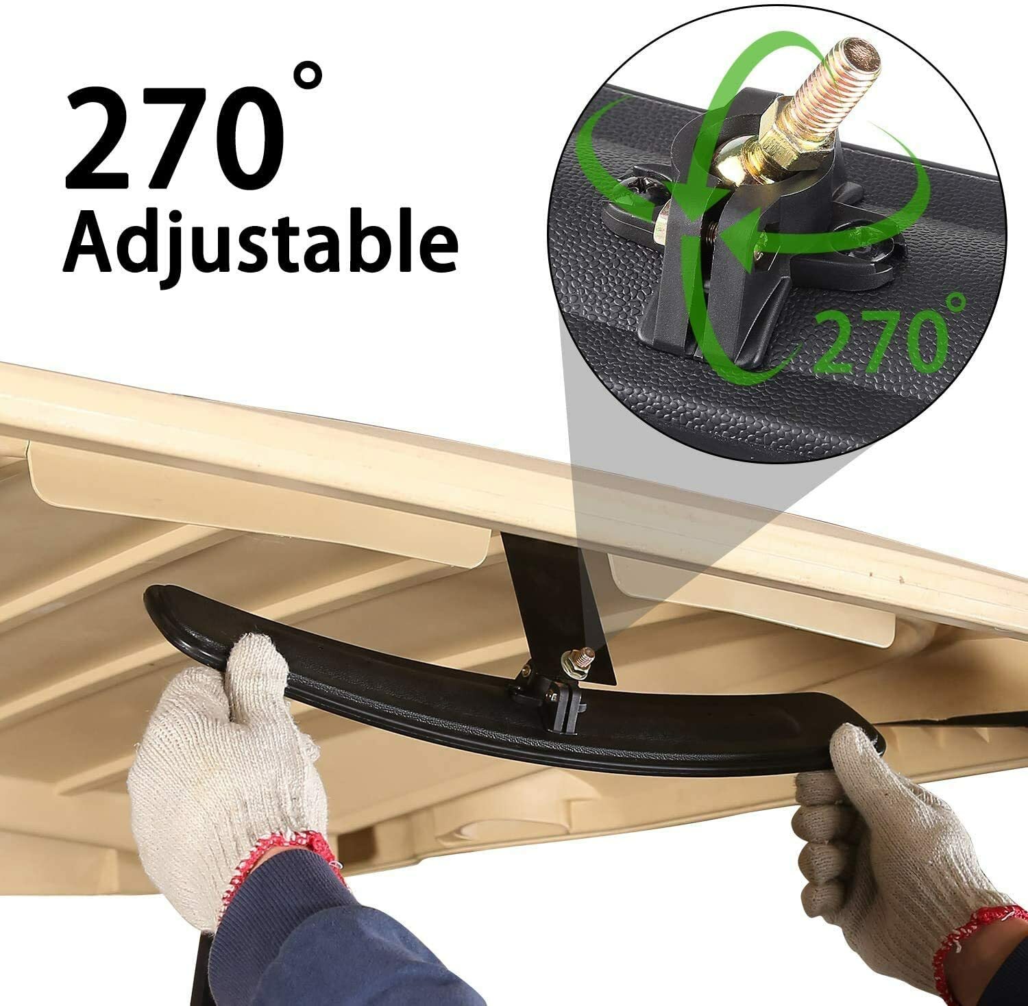 10L0L 270° Rotatable Golf Cart Mirrors,Rear View Mirror for EZGO Club Car Yamaha