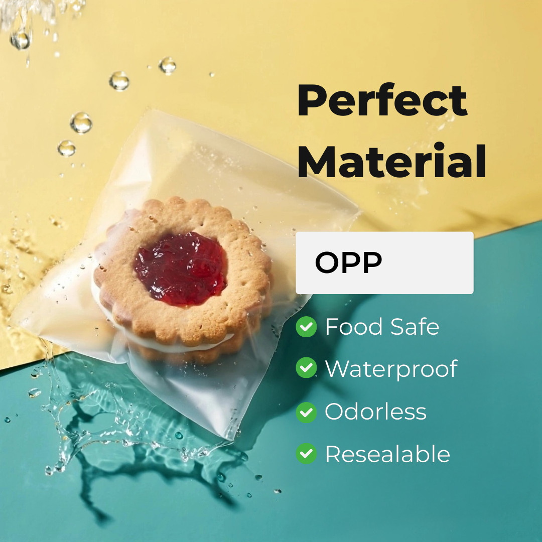 100 5x7 inch Clear Cello Resealable Bag Cellophane Plastic Packaging