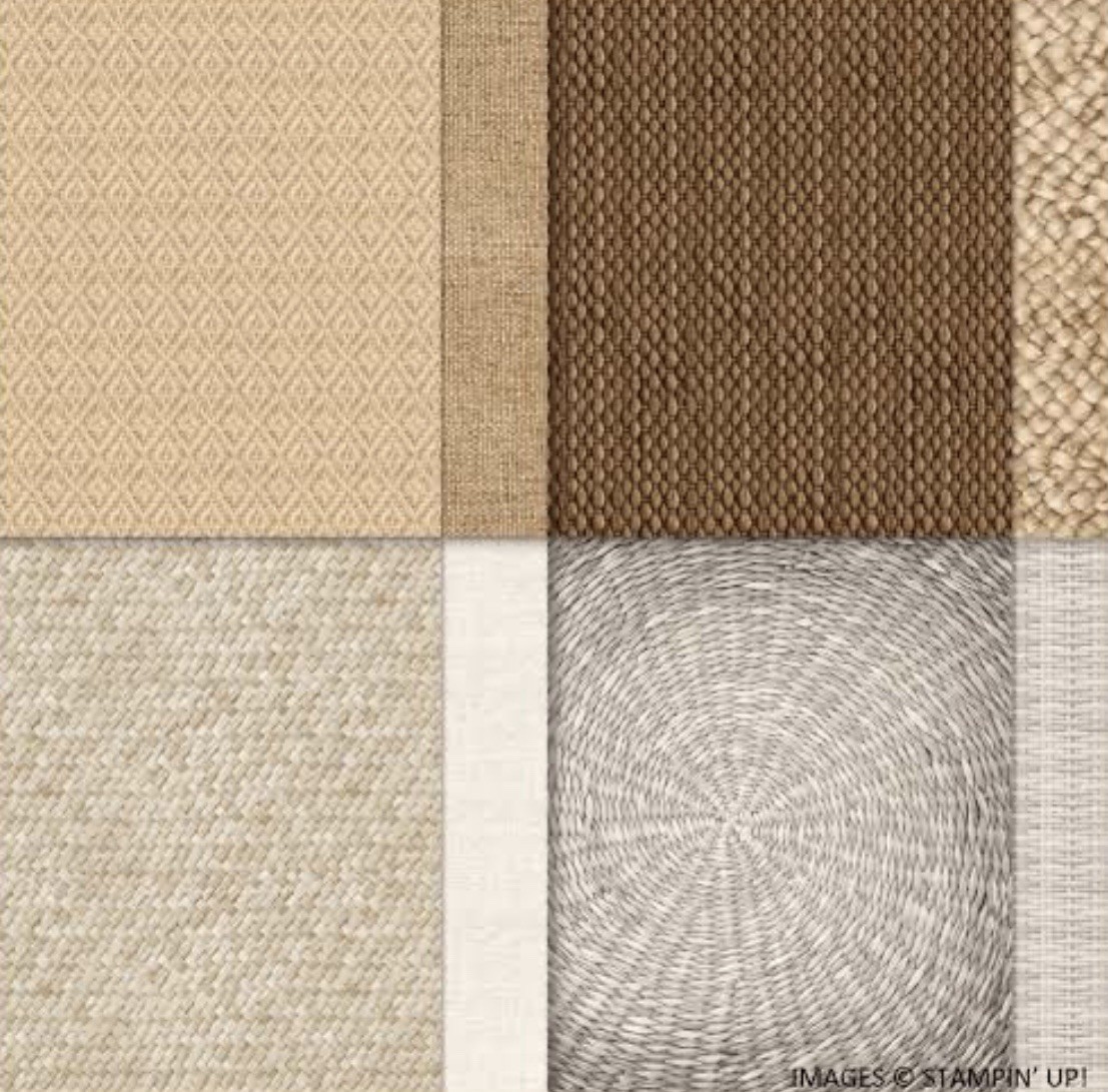 WOVEN TEXTURES Designer Series Paper DSP Stampin Up 12x12 Full Pack 2602