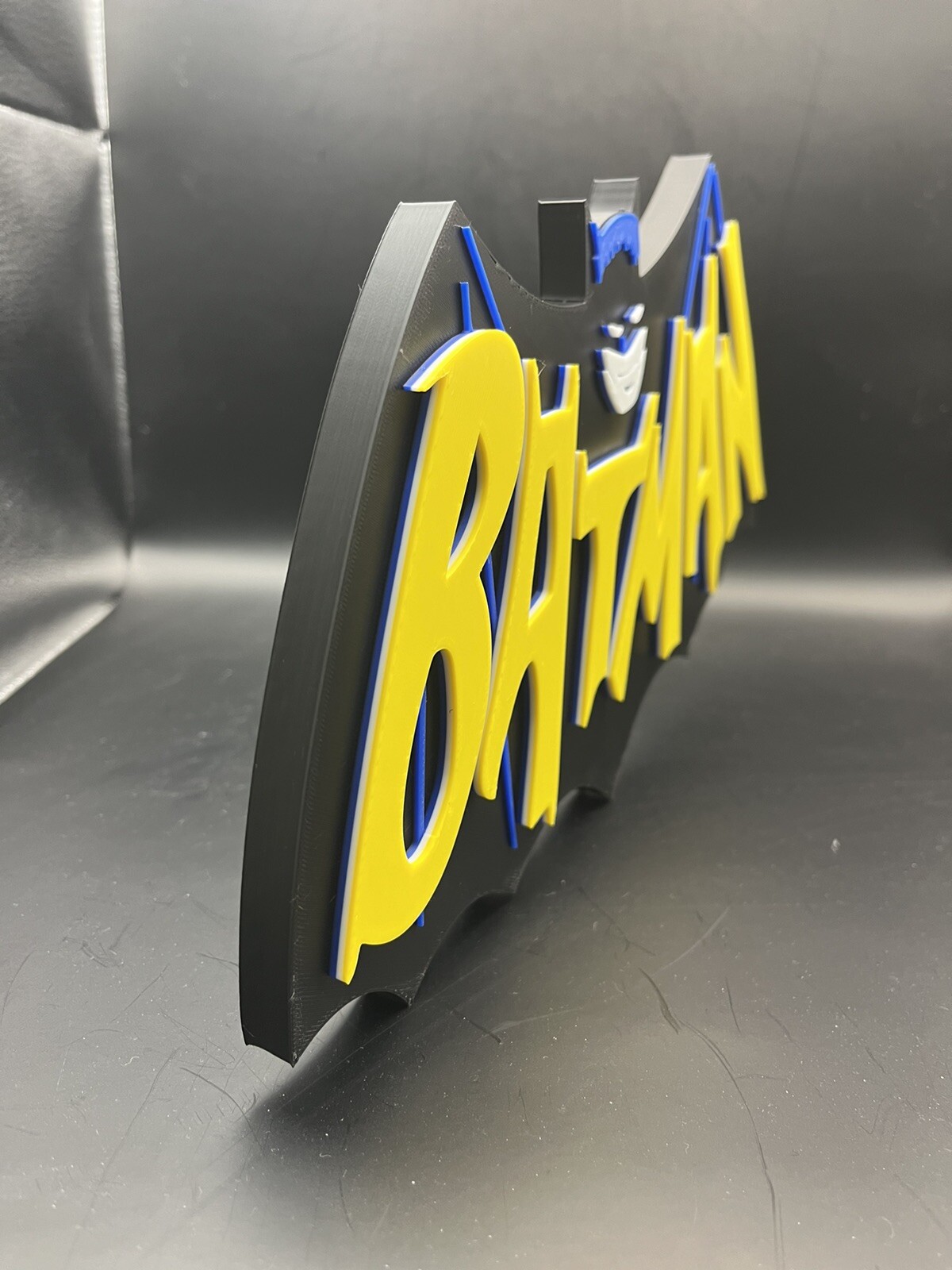 Batman 1966 Logo Sign Display | 3D Wall Desk Shelf Art