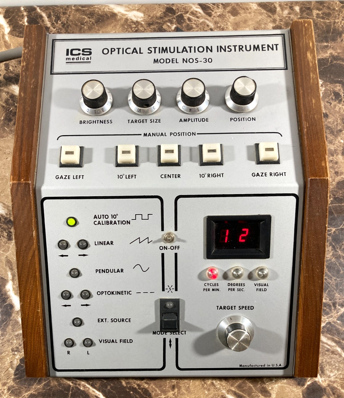ICS Optical Stimulation Instrument NOS-30 Vintage Optometry Medical Equipment