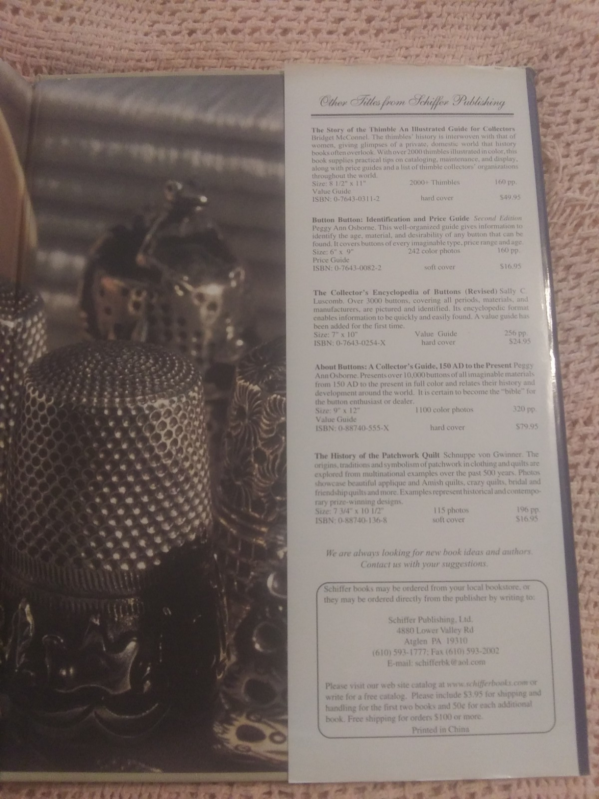 The Story Of Antique Needlework Tools By Bridget McConnell~1999 Hardcover Book