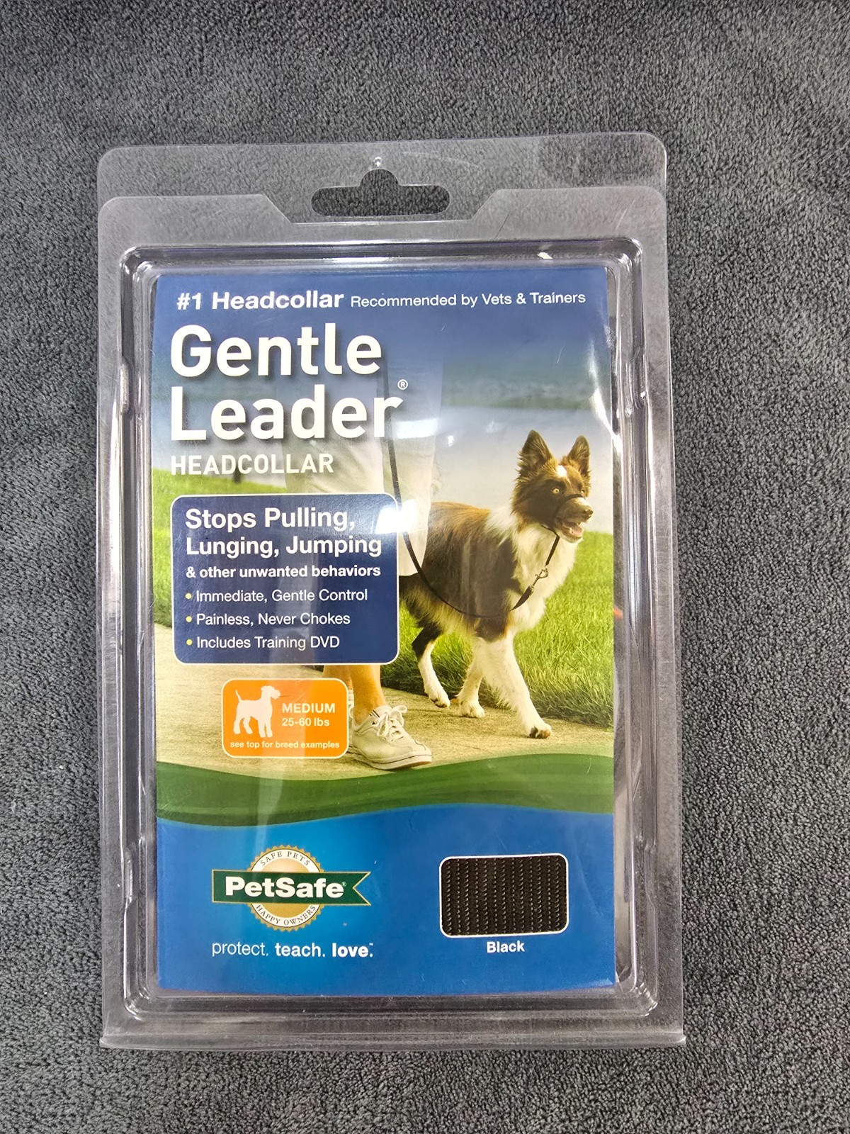 PetSafe Gentle Leader Headcollar Adjustable Dog Harness ~ Med, Black